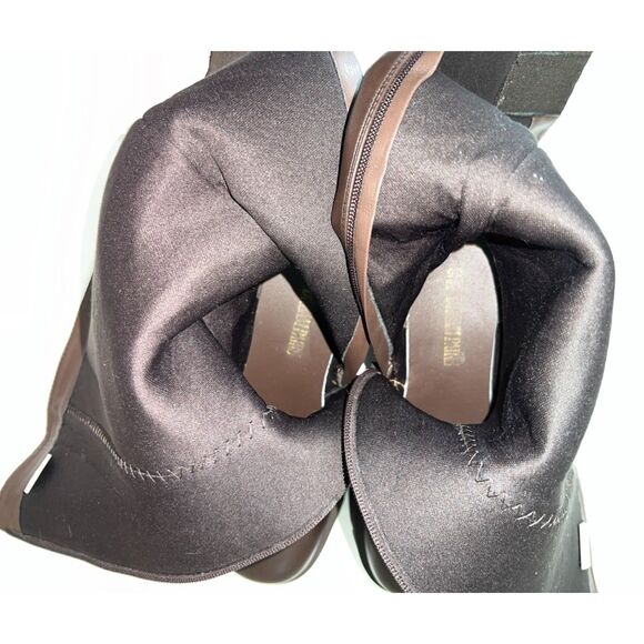 Dream Pairs faux brown smooth leather lug soled boots. Size 8.5. - Picture 6 of 11